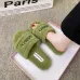 Faux Shearling Flat Slippers / Sheepskin Flat Slippers